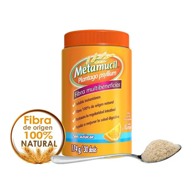 Metamucil Fiber Supplement Sugar-Free Powder, Orange 15 Oz 174 g BB03 / 24